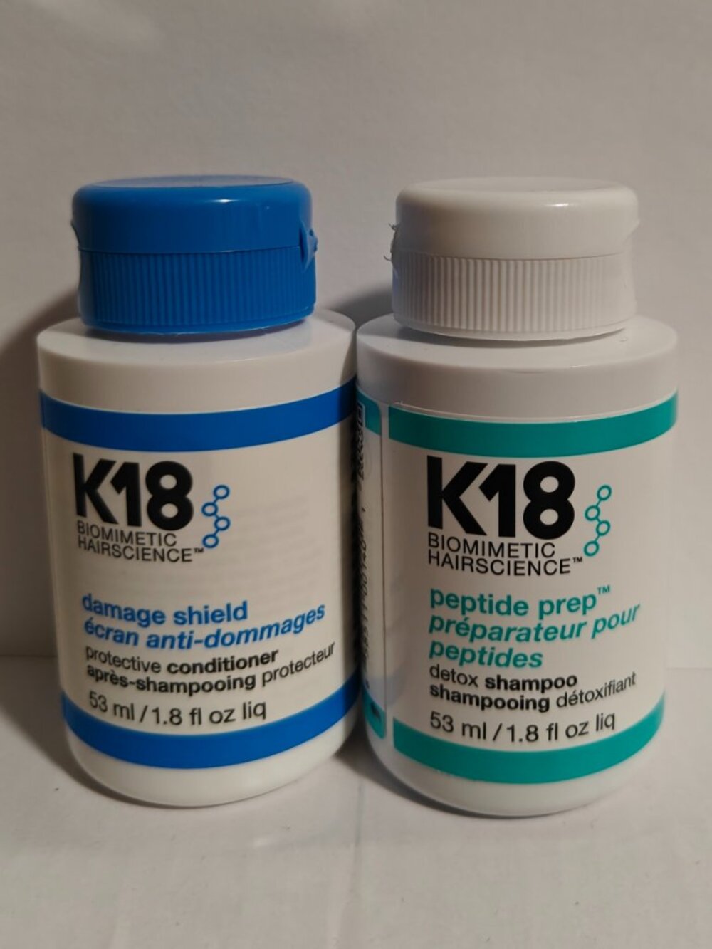 K18 detox shampoo and protective conditioner mini combo (New unopened)